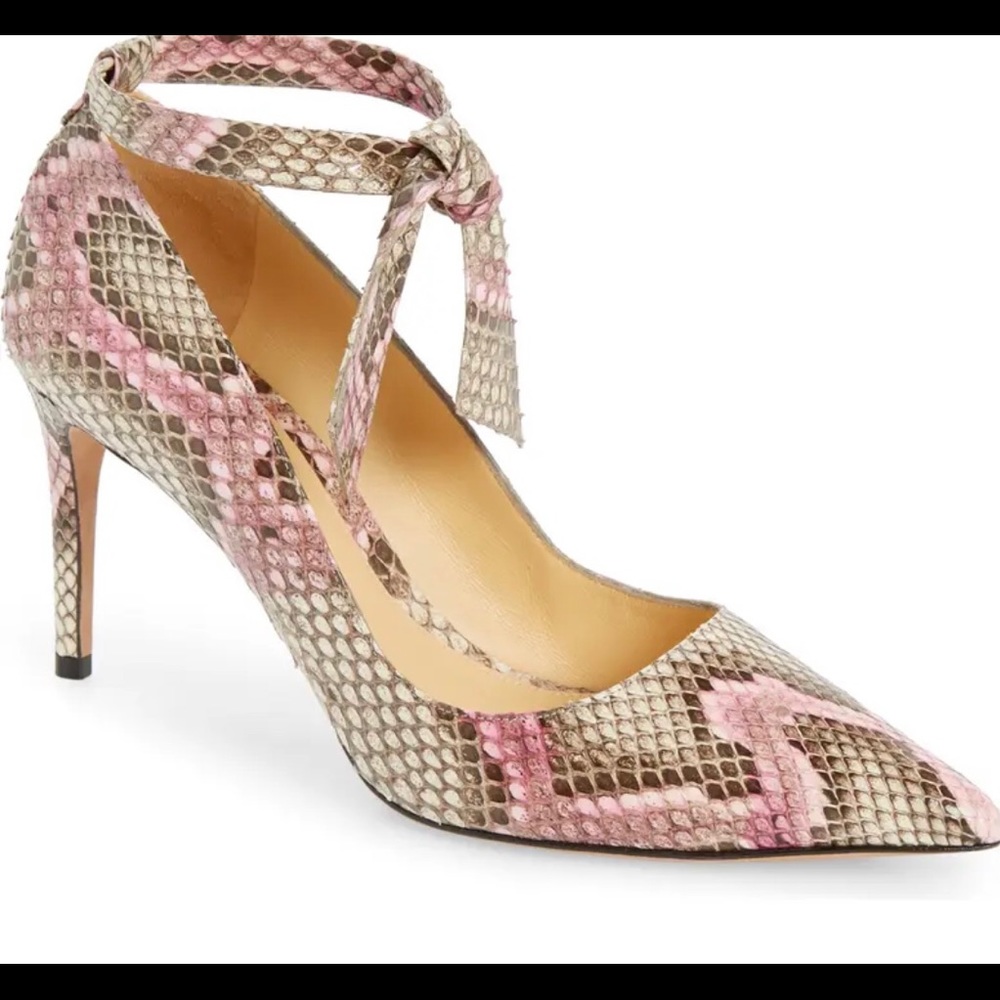 Alexandre Birman Ankle Wrap Python Pumps - Picture 3 of 10